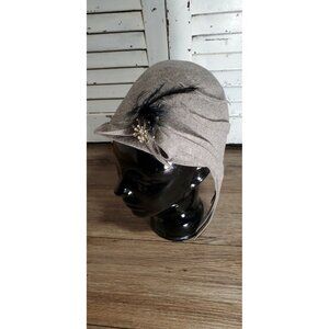 Norberts‎ Gray Felt Norberts Top Hat Co Womans Hat